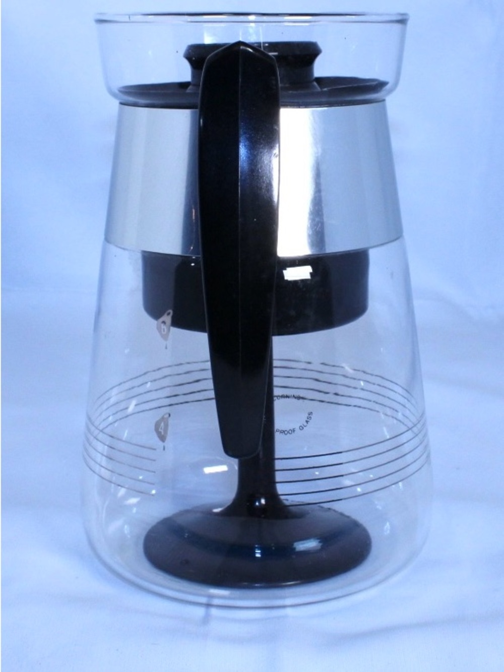 COLLECTABLE Vintage MCM Corning Pyrex Glass Stovetop Percolator 6 Cup Model - Picture 2 of 8